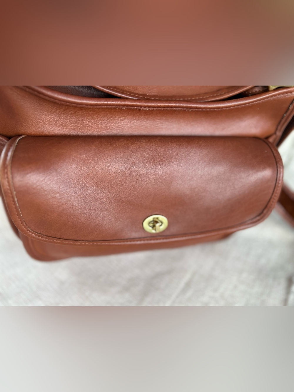 EUC Vintage Coach Taft British Tan - Picture 9 of 16